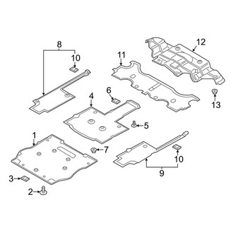 Porsche OE - Front Structural Components - Splash Shields