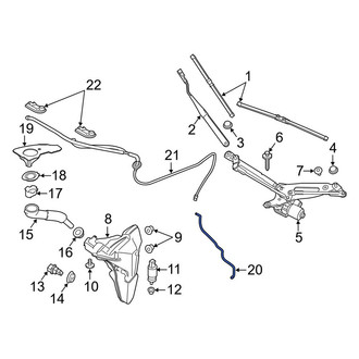 Porsche OE - Front Windshield Washer Hose