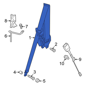 Porsche OE - Right Seat Belt Lap and Shoulder Belt
