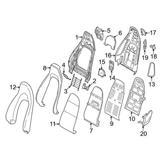 Porsche OE - Seats & Tracks - Front Seat Components (With Sport Plus Seats, Seat Back)