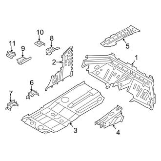 Porsche OE - Pillars, Rocker & Floor - Floor & Rails