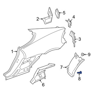 Porsche OE - Quarter Panel Splash Shield Screw