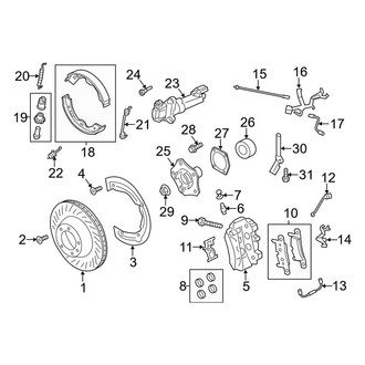 Porsche OE - Rear Suspension - Brake Components (W/O Ceramic Brakes)