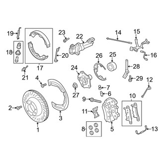 Porsche OE - Rear Suspension - Brake Components (W/O Ceramic Brakes), (GT4)