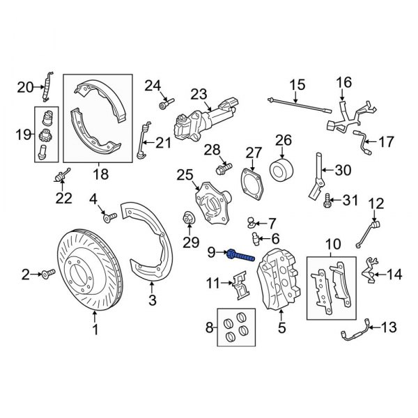 Disc Brake Caliper Bolt