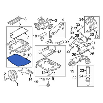 Porsche OE - Lower Engine Oil Pan Gasket