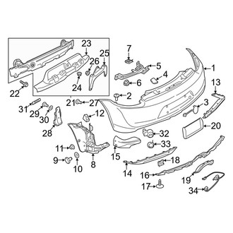 Porsche OE - Rear Bumper - Bumper & Components