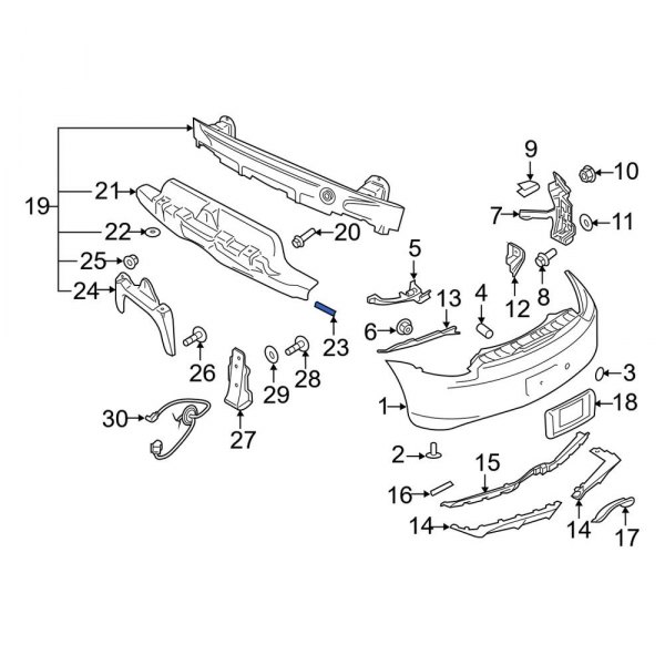 Bumper Cover Heat Shield Clip