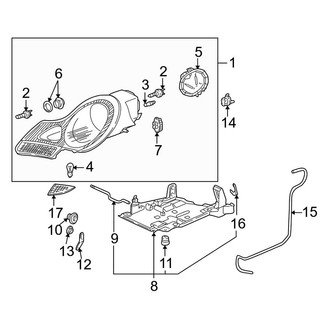Porsche OE - Front Lamps - Headlamp Components (W/O Xenon Headlamps)