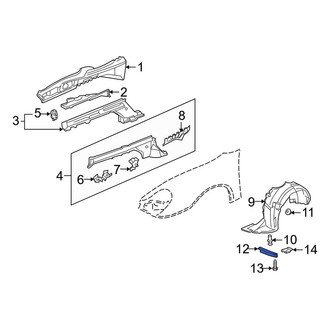 Porsche OE - Front Left Fender Liner Seal