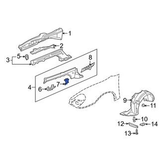Porsche OE - Center Fender Rail Bracket