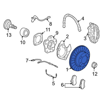 Porsche OE - Front Right Disc Brake Rotor