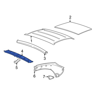 Porsche OE - Roof Header Panel
