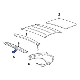 Porsche OE - Roof Header Panel Cap
