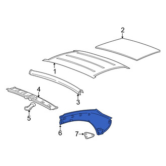 Porsche OE - Left Roof Opening Trim