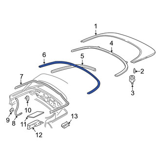 Porsche OE - Convertible Top Stowage Compartment Lid Seal