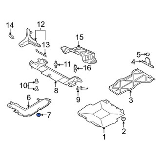 Porsche OE - Floor Pan Splash Shield Nut