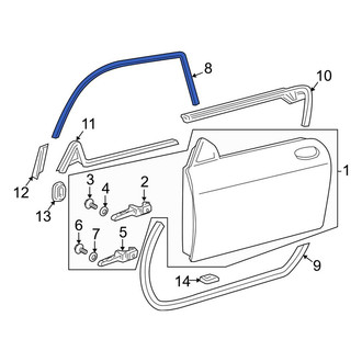 Porsche OE - Upper Door Seal