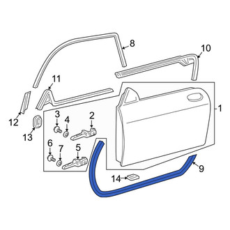 Porsche OE - Left Lower Door Seal