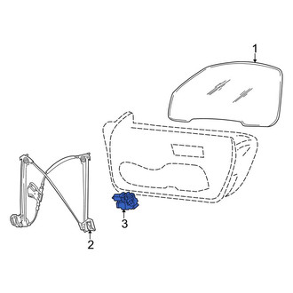 Porsche OE - Front Left Window Motor
