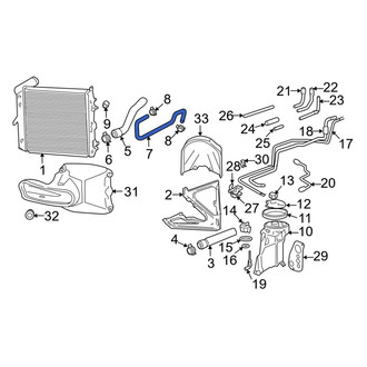 Porsche OE - Left Engine Coolant Overflow Hose