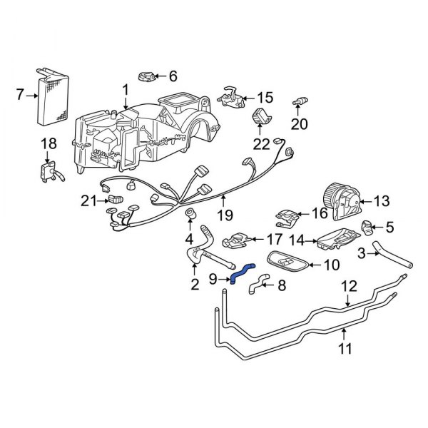 HVAC Heater Hose