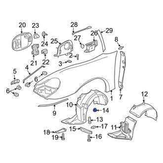 Porsche OE - Fender Liner Nut