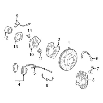 Porsche OE - Front Suspension - Brake Components (996 Body Code)