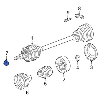 Porsche OE - Rear Axle Nut