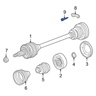 Porsche OE - Rear CV Axle Retainer Plate Bolt