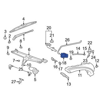 Porsche OE - Front Windshield Washer Hose Connector