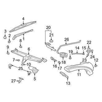 Porsche OE - Windshield - Wiper & Washer Components (996 Body Code)