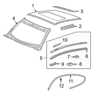 Porsche OE - Upper Roof Panel Weatherstrip Clip