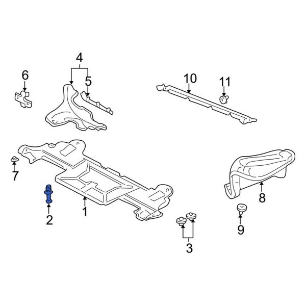 Floor Pan Splash Shield Clip