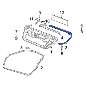 Porsche OE - Front Right Outer Door Window Belt Weatherstrip