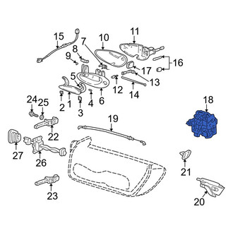 Porsche OE - Front Right Door Latch Assembly