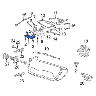 Porsche OE - Front Left Outer Exterior Door Handle