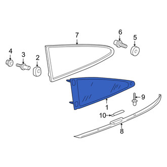 Porsche OE - Rear Right Quarter Glass