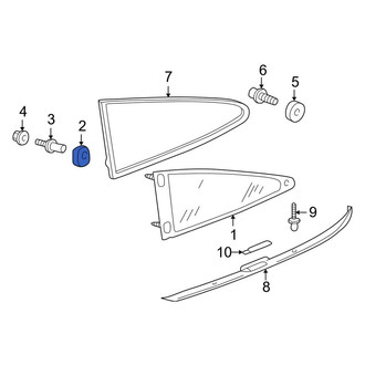 Porsche OE - Rear Right Quarter Glass Seal