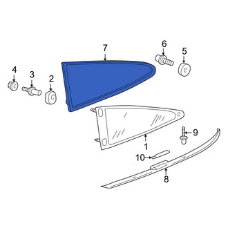 Porsche OE - Rear Left Quarter Glass Seal