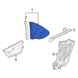 Porsche OE - Rear Left Quarter Glass
