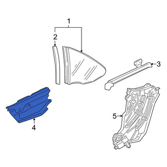 Porsche OE - Rear Left Inner Quarter Panel Molding
