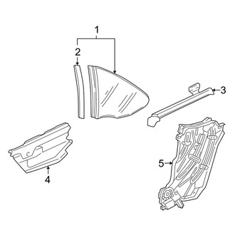 Porsche OE - Quarter Panel - Glass (Convertible)