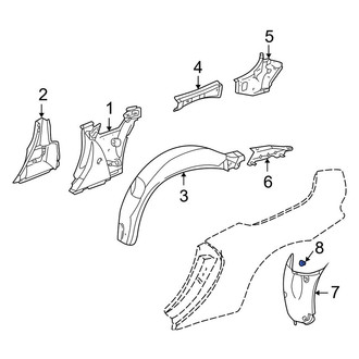 Porsche OE - Quarter Panel Splash Shield Nut