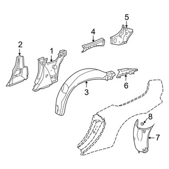Porsche OE - Quarter Panel - Inner Structure (Carrera 4 Convertible)