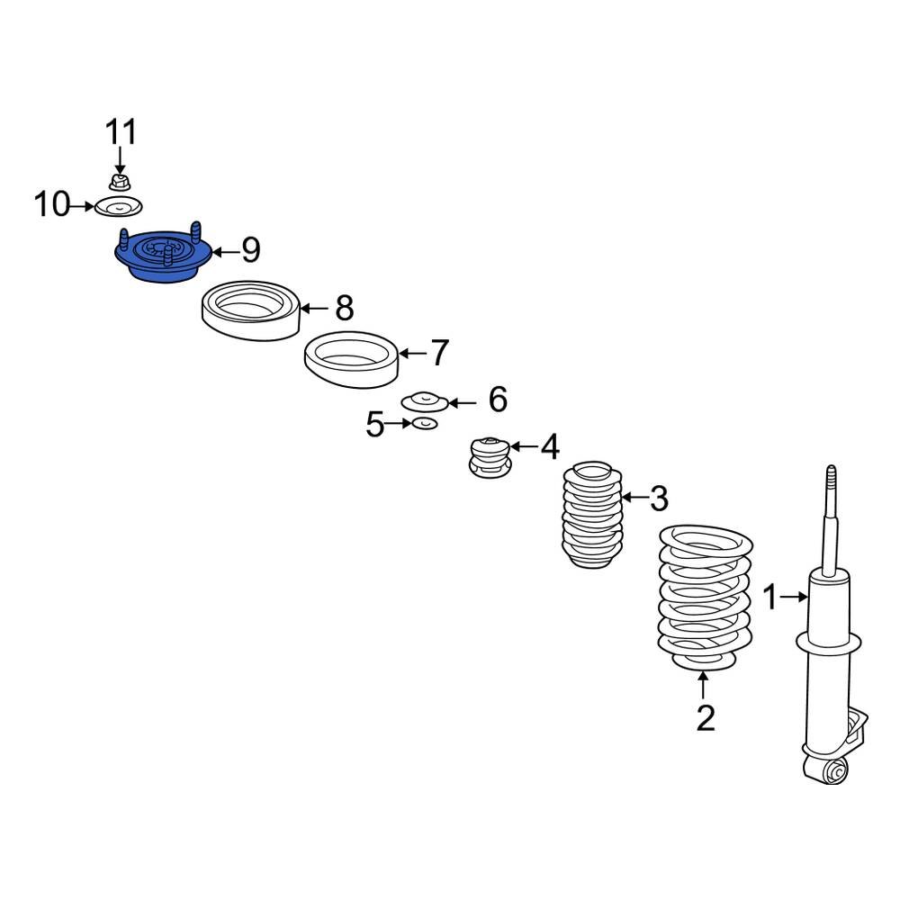 Porsche OE 99634301504 Front Left Suspension Strut Mount