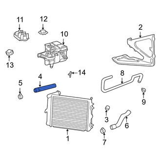 Porsche OE - Right Radiator Coolant Hose