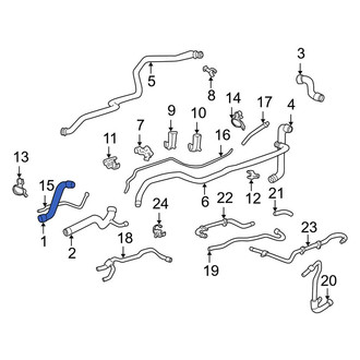 Porsche OE - Right Lower Radiator Coolant Hose