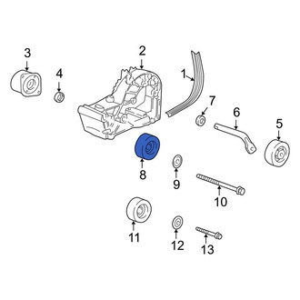 Porsche OE - Upper Accessory Drive Belt Idler Pulley