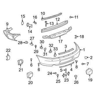 Porsche OE - Rear Bumper - Bumper & Components